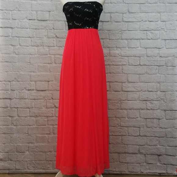 pompous girly Dresses & Skirts - Pompous Girly Dress Black Coral Prom Medium Sheer
